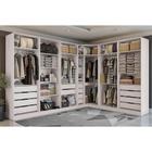 Guarda Roupa Closet Solteiro Adapt 6 Peças (2 s Abertos + 1 Canto Obliquo + 3 Complementos) QCM73 Branco - Kappesberg