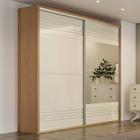 Guarda Roupa com 2 portas de correr 100% MDF com espelho 222,8cm TW602EB Dalla Costa