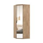 Guarda Roupa de Canto 45 Porta Espelhada Modular MDF Lotus Belmax