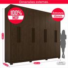 Guarda-Roupa de Casal 100% MDF 8 Portas 4 Gavetas Itália - Tudo de Móveis - TudoDeMóveis