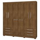 Guarda Roupa De Casal 6 Portas e 6 Gavetas Londres Malbec Incorplac