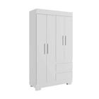 Guarda Roupa de Solteiro ACP Maya 4 Portas com Pés - Branco