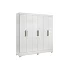 Guarda Roupa Demóbile Prático 6 Portas 3 Gavetas Branco