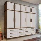 Guarda Roupa Grande Casal 100% MDF Malbec Off White Luapa