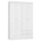 Guarda Roupa Infantil 103cm 4 Portas Louise Branco AJL