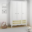 Guarda Roupa Infantil 3 Portas 4 Gavetas Versailles Plus Timber