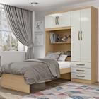 Guarda-roupa Infantil com Cama 4 Portas 3 Gavetas Lisboa Espresso Móveis