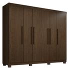 Guarda Roupa MDF 6 Portas 4 Gavetas 8 Pés Cacau - Imop