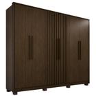 Guarda Roupa MDF 6 Portas 6 Gavetas 8 Pés Cacau - Imop