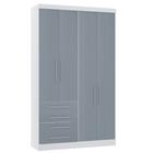 Guarda Roupa Modulado 134,50cm 4 Portas e 4 Gavetas Alpes Luciane Móveis