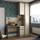 Guarda Roupa Modulado 3 Portas 1 Gaveta com Escrivaninha e Painel Master Luciane Móveis