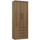 Guarda Roupa Modulado 90cm 2 Portas 4 Gavetas Paris Avelã - LUCIANE MÓVEIS