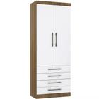 Guarda Roupa Modulado 90cm 2 Portas e 4 Gavetas Paris Luciane Móveis