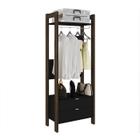 Guarda Roupa Modulado Closet AZ1011 Preto Nogal Tecno Mobili