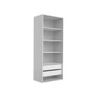 Guarda-Roupa Modulado Tuyo 2 GV e 4 Prateleiras Branco 90 cm - Keva