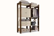 Guarda Roupa Organizador Closet Aberto Com 2 Portas E Gaveta