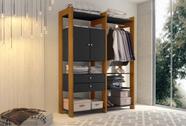 Guarda Roupa Organizador Closet Aberto Com 2 Portas E Gaveta - Luapa