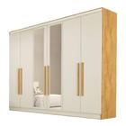 Guarda Roupa Oslo 6 Portas 4 Gavetas com Espelho MDF - MadeMarcs - MadeMarques