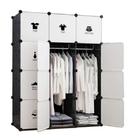 Guarda roupa portatil armario modular cabideiro arara 12 portas prateleira organizador brinquedos roupeiro - Yeet