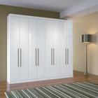 Guarda Roupa Roupeiro de Casal Marrom Grande Espaçoso com 8 Portas 4 Gavetas Luxuoso 2,38x2,17 Vip