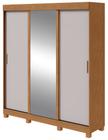 Guarda Roupa Saion 3 Portas com Pés 1 Porta Glass - Lopas