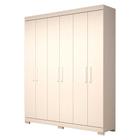 Guarda Roupa Solteiro 100% MDF 6 Portas Lana Branco - ACP MÓVEIS