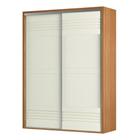 Guarda Roupa Solteiro 179cm 2 Portas de Correr 100% MDF TW601 Freijó/Off White - Dalla Costa