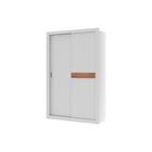 Guarda Roupa Solteiro 2 Portas de Correr e 2 Gavetas Vivacce 835 Flex Branco ou Branco c/ Freijo - Carraro