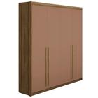 Guarda Roupa Solteiro 4 Portas 183cm Dubai Nature/Camarim - VLR MÓVEIS