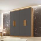 Guarda Roupa Solteiro 4 Portas 2 Gavetas Petra Rufato