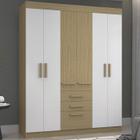 Guarda Roupa Solteiro 7 Portas 178cm 2045137 Atacama Off White ARMoveis - Aramoveis