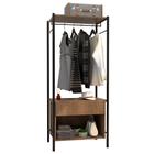 Guarda Roupa Solteiro Closet Industrial 66cm 1 Gaveta Berlim Demolição/Preto - Artefamol