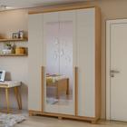 Guarda Roupa Solteiro com Espelho 4 Portas 2 Gavetas Alonzo