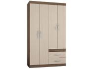 Guarda-Roupa Solteiro Havana Star Clean 4 Portas 