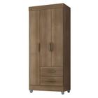 Guarda Roupa Solteiro Lite 3 Portas Carvalho Oak - Móveis Leão - MOVEIS LEAO