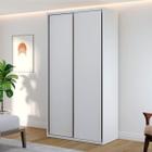 Guarda-Roupa Solteiro Manhattan 2 Portas 3 Gavetas 100% Mdf Branco - Pnr Móveis