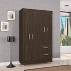Guarda-Roupa Solteiro Tóquio Poquema Móveis 4 Portas 2 Gavetas