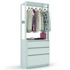 Guarda Roupas Closet Modulado Aberto e Organizador Com 3 Gavetas Verona Batrol - BATROL IND E COM DE MOVEIS LTDA