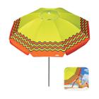 Guarda Sol 2,4m Articulado Alumínio Sombreiro Ibiza Praia Piscina Camping Verde Limão - 1600 Tobee