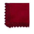 Guardanapo Avulso Quadrado 45x45 com renda Rafimex Vermelho