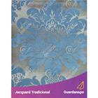 Guardanapo em Tecido Jacquard Azul e Dourado Medalhão Tradicional - 40x40cm