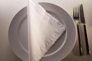 Guardanapo papel banquete / Jantar Trevo branco 100 unid