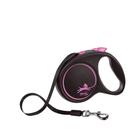 Guia Flexi Black Design Fita Média 5m - Rosa p/ cães