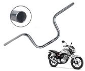 Guidão de Moto Aço Cromado Preto Tubo Cross Brilho Alto Modelo Titan CG150  Para Bike Bicicleta Grau