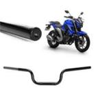 Guidão Esporte Moto Fazer 150 2022 2023 Com Rosca Para Peso Pesinho Preto Fosco