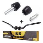 Guidão Oxxy Fat Bar Alto Preto + Peso Oxxy Cone Alumínio Adaptador Original Xre 190 300 Lander Tenere XT 660 Falcon CRF