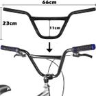 Guidão Para Bicicleta Bmx Cross Freestyle Aço 22.2Mm