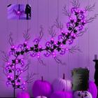 Guirlanda de Halloween com Galhos de Salgueiro, 54 LEDs e 18 Morcegos