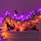 Guirlanda de Halloween com LED - 2,7m com 72 Luzes - Decoração de Galho de Salgueiro