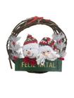 Guirlanda Enfeite Natal Decorada Papai Noel Boneco Neve 33cm